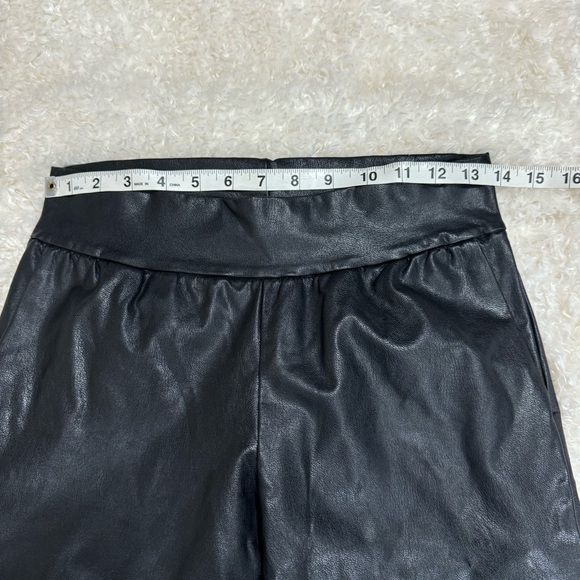 Commando Faux Leather Jogger Womens Size S Black Cozy Chic Stretch Pull On Pants - Picture 5 of 10
